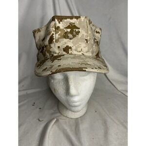 USMC 8 Point Marine Corps Digital Desert Utility Hat Made in USA SEKRI Medium